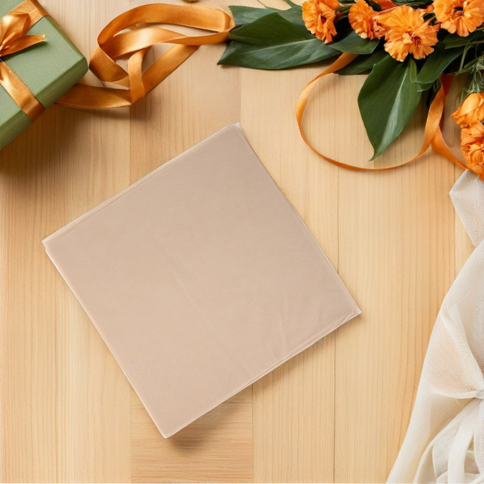 Supply For Florist - 100Pcs Waterproof Bouquet Wrap Paper Beige
