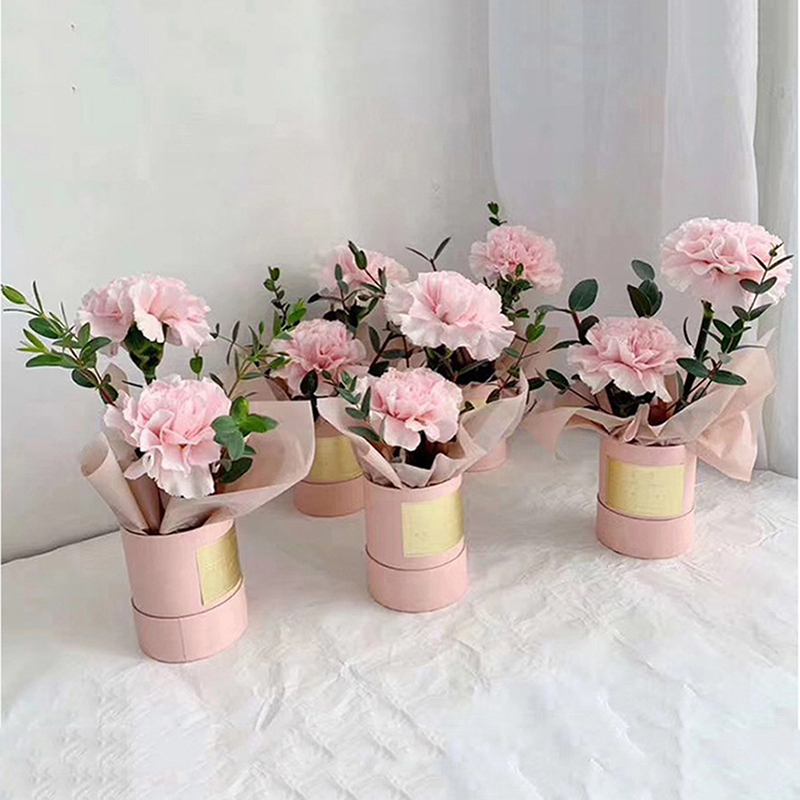 Round Flower Paper Box With Li - đánh giá và giá Florist Supply Buckets