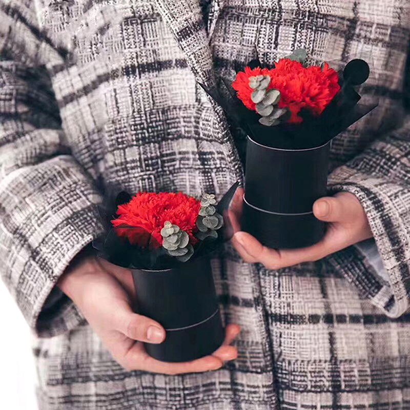 Round Flower Paper Box With Li - đánh giá và giá Florist Supply Buckets