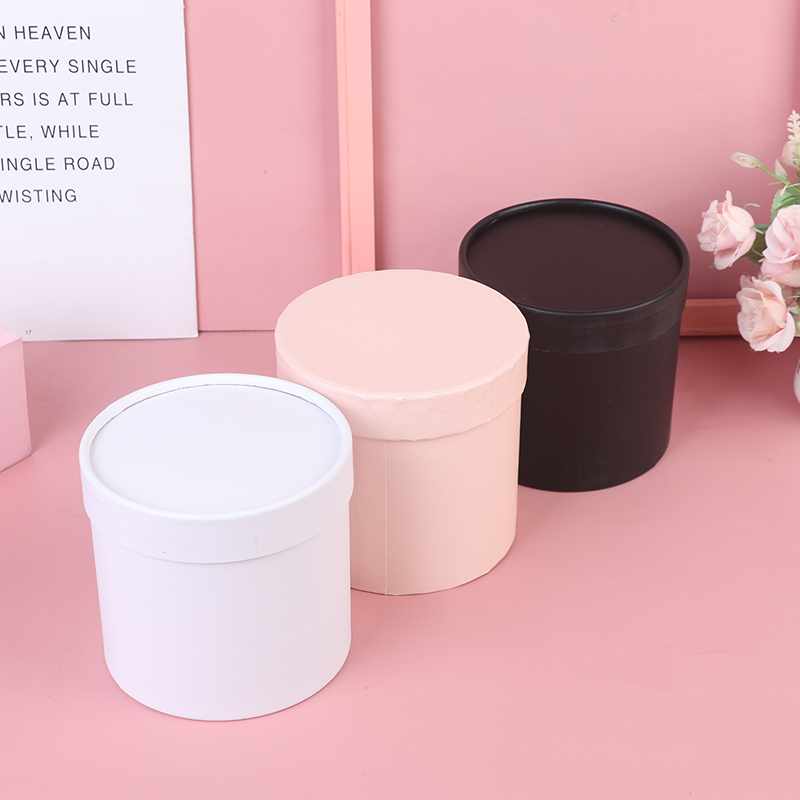 1PC Round Flower Paper Gift Bo - đánh giá và giá Florist Supply Buckets
